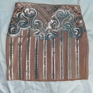 Express sequin skirt